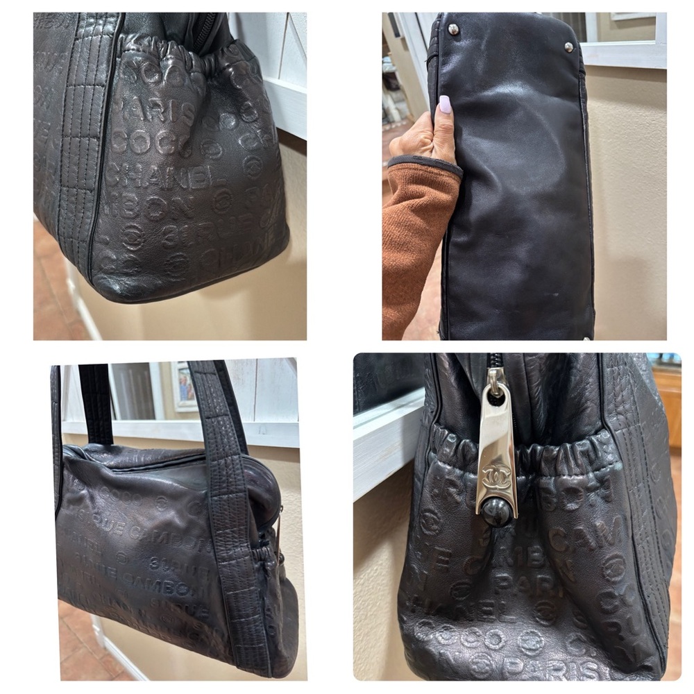 Chanel Black Embossed Shoulder Bag - Picture 10 of 12